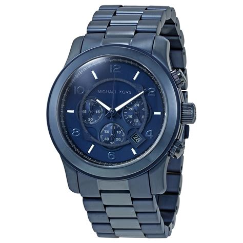 michael kors navy blue mens watch|Michael Kors navy blue watch.